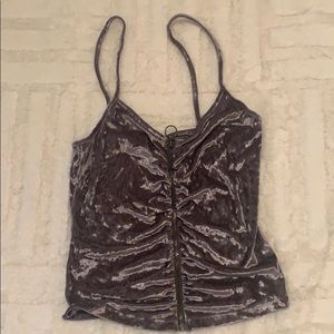 Express metallic crop top